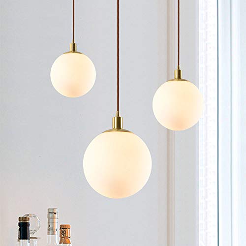 Chandelier moderne suspension globe verre lampe E27 droplight