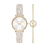 Michael Kors Pyper Two-Hand Vanilla Women's Watch and Bracelet Set (Model: MK1037)