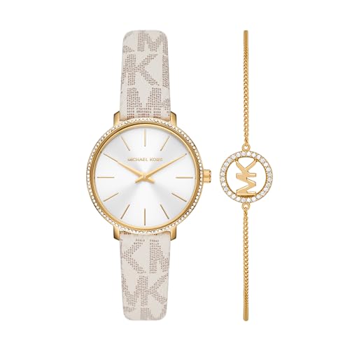Michael Kors Pyper Two-Hand Vanilla Women's Watch and Bracelet