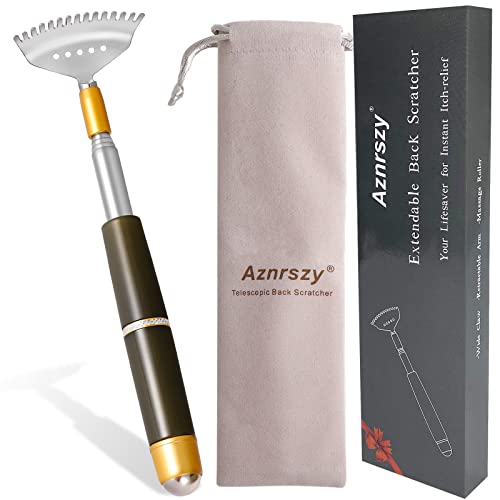 Aznrszy Coçador de costas, extensível para mulheres homens e adultos, garra resistente/alça antiderr