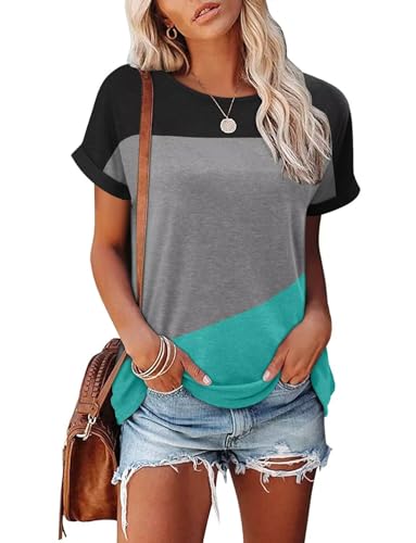 KISSMODA Summer Short Sleeve T Shirt Loose Fit Casual Dressy Women Top 2025 Trendy Ladies Fashion Blouses(S-3XL)