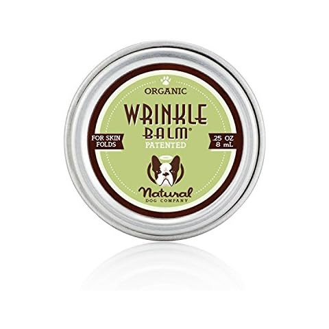 Natural Dog Company - Wrinkle Balm | Cleans and Soothes Dog Wrinkles and Skin Folds, Perfect for Bulldogs, All Natural, Organic Ingredients 0.25oz Travel Tin Cover
