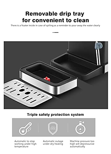 RXF Kaffeemaschine Vollautomat,Mahl Und Brühautomatik Kaffeemaschine Eingebaute Burr Kaffeemühle Mit Milchaufschäumer… – Bild 6