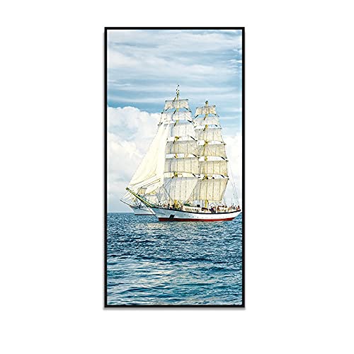 Diamant Peinture Voilier 5D complet 50x100cm pour réduire le stress par le craft