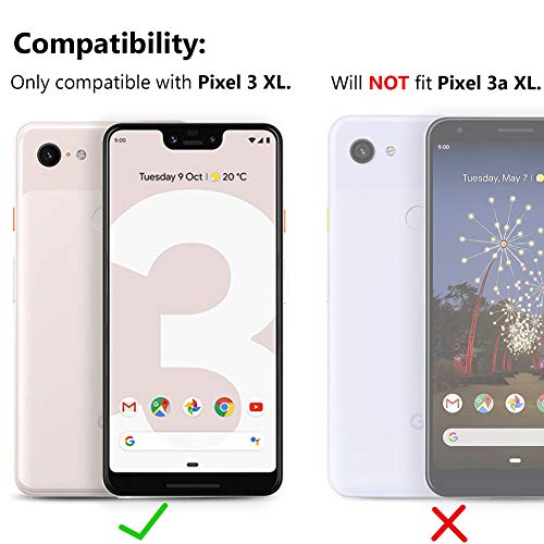 Teelevo Wallet Case For Google Pixel 3 Xl, Dual Layer Case With Card Slot Holder And Kickstand For Google Pixel 3 Xl - Black #TOP1