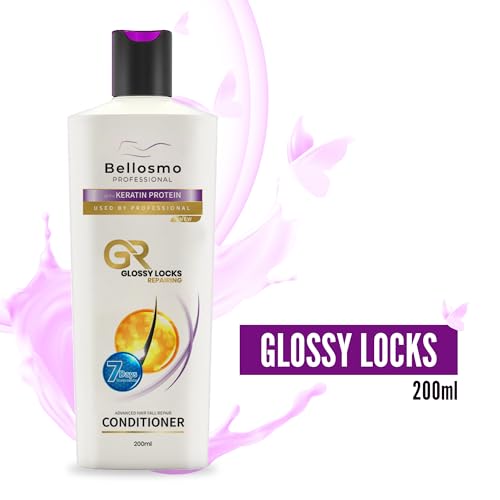 Image of glossy locks Conditioner, with Rice Water, Protects Natural Hair Growth, Volumizing, for Women, Nutrient Infused with Vitamin B5-200ml