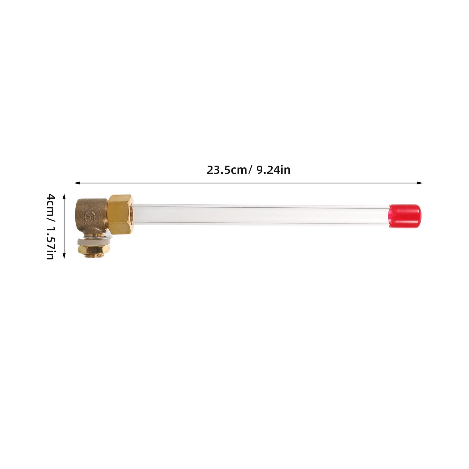 Garneck Niveau à Eau Tube Acrylique Transparent et Filet 1/4 pour Jauge de Niveau de Liquide du Réservoir, Indicateur Précis pour Chaudière Usage Domestique et Commercial