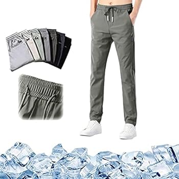 Vrijetijdsbroek voor heren, slimfit, zachte trainingsbroek, basic klassiek, ademend, trekkingbroek, elastische joggingbroek voor vakantie, strand, dagelijks gebruik, donkergrijs, 5XL