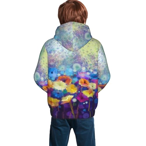 Spring Flower Seasonal Kid Hoodies Boys Sweatshirts Girls Pullover with Pocket4