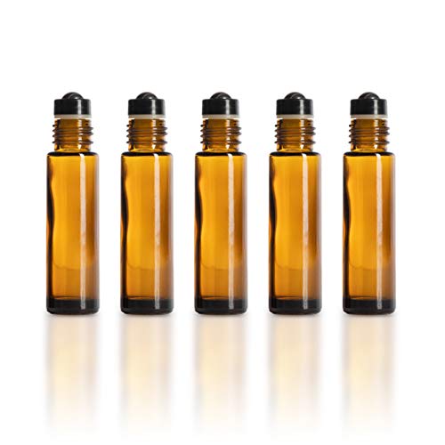 Your Oil Tools Got Oils? 10 Pack, Amber Glass, 10Ml Glass Roller Bottles With Stainless Leak Guard Rollers & Black Caps #TOP1
