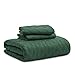 Bedsure Quilts Queen Size - Lightweight Bedspreads Queen Size with Basket Weave Pattern, Soft Quilt Bedding, Dark Green Comforter Coverlet for All Seasons (90