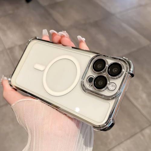 Coque iPhone 14 Plus charge sans fil magnétique transparente et antichoc