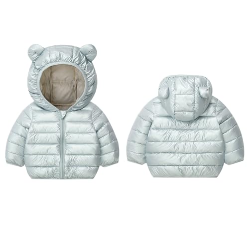 Toddler Girls Lightweight Puffer Jacket Zip Up Cute Ear Hoodies Kids Boys Fall Winter Outerwear Down Coats for 1-6 Years3