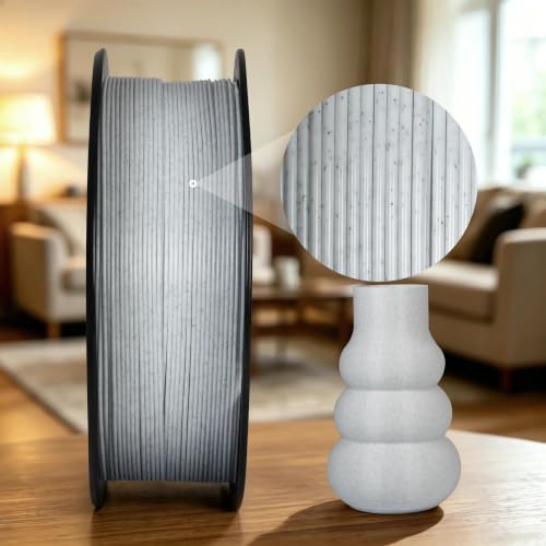 Image of TINMORRY Marble PETG Filament 1.75, Rapid PETG 3D Printer Filament, Compatible with Bambu FDM 3D Printer, 1 KG 1 Spool, Marble White