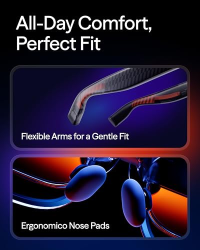 Image of VITURE Luma AR /XR Glasses - 146 inch 1200p Ultra Sharp Display, 50 FOV, 3Dof,Electrochromic Film, Myopia Adjustments, Smart Glass for iPhone17 /16 /15, Android, Mac, PC, Steam Deck, PS5, Switch, Switch 2