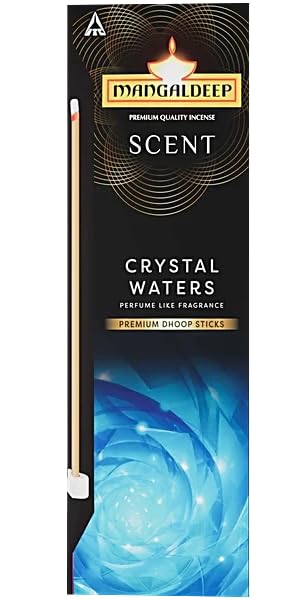 Mangaldeep Mystic Amber & Crystal Waters Dhoop Sticks Combo Pack of 6 - Image 1