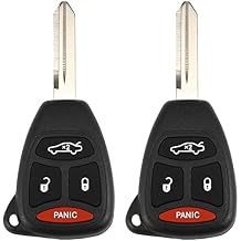 X AUTOHAUX 2pcs 315MHz KOBDT04A Replacement Keyless Entry Remote Car Key Fob for Chrysler 300 for Dodge Avenger Charger for Jeep 4 Button with Door Key