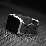 Archer Watch Straps - Płócienny pasek do Apple Watch (Czarny, Aluminium, 44/45/46/49mm)