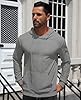 AIYINO Mens Long Sleeve Classic Plain Pullover Hooded Sweatshirt Hoodie Sweater 2XL Light Grey #2