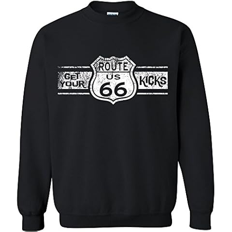 CRAZYDAISYWORLD Route 66 WHITE LOGO Unisex Crewneck Black XL Cover