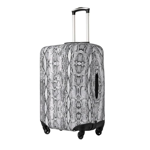 snake skin black and white Print Luggage Cover Suitcase Protector Anti-scratch Fits 18-32 Inch Trolley Case2