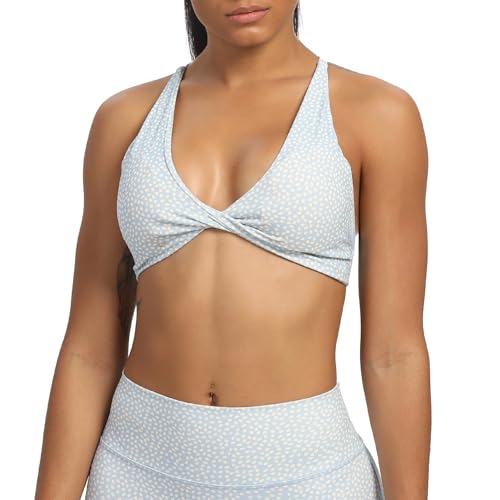 Image of Aoxjox Women's Workout Sports Bras Fitness Metamorph Sienna Twist Bra Yoga Crop Tank