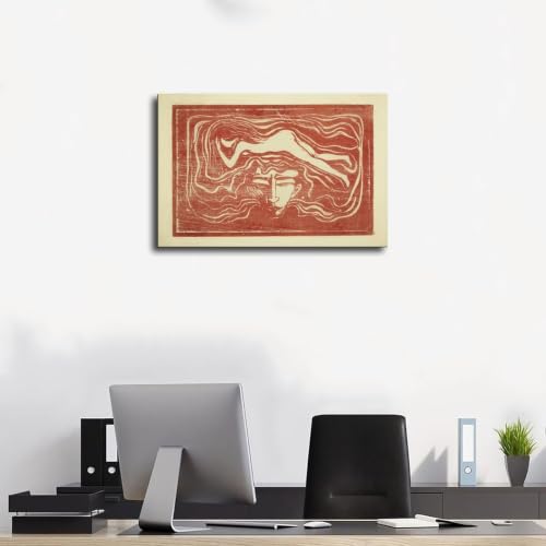 Toile Edvard Munch haute définition avec cadre de décoration murale