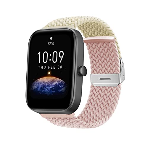 �R���p�`�u�� Amazfit Bip 3 Pro �o���h �i�C���� Amazfit Bip 3 �o���h �X�e�����X ���� �o�b�N�� �_�炩�� �ʋC�� ���߉\ Amazfit Bip 3/Bip 3 Pro �����p�o���h ������� �X�}�[�g�E�H�b�`�o���h 