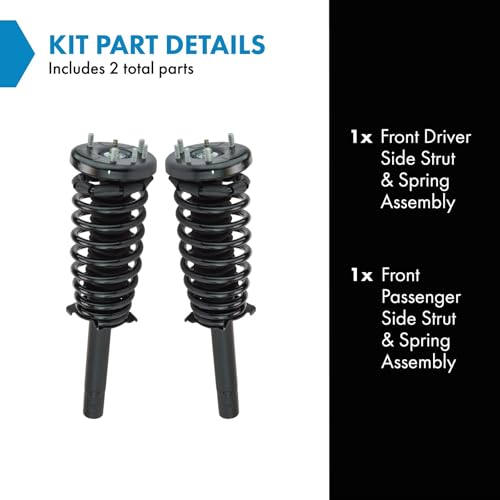 Image of TRQ Front Strut and Spring Assembly Set 2 Piece | For 1998-2002 Honda Accord 2001-2003 Acura CL