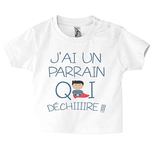 Tee Shirt Bebe Personnalise J Ai Un Parrain Qui Dechiiiire Amazon Fr Handmade