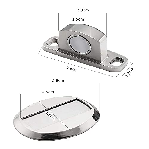 Tope de puerta de metal resistente MESKEL con retenedor y tornillos autoadhesivos 3