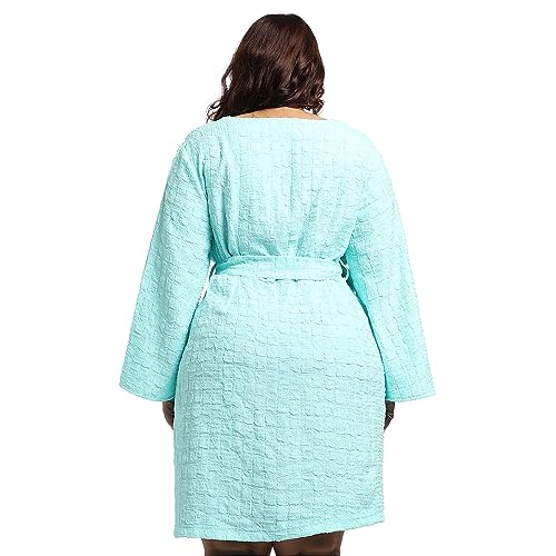 Image of Instafab Plus Women's Dress for Casual Wear | Short Sleeve | Plus-Size Fit | Polyester Fabric | V-Neck Dress Crafted with Comfort Fit for Everyday Wear