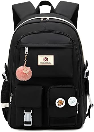 HIDDS Laptop Backpacks 15.6 Inch School Bag College Backpack Anti Theft Travel Daypack Large Bookbags for Teens Girls Women Students (Black)