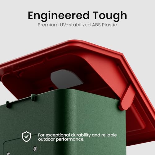 Image of Smart Bird Feeder with Camera Solar Powered, 2K HD Video, AI Bird Species Identification, Instant Arrival Alerts, Weatherproof Design for Effortless Birdwatching, Best Gift for BirdLovers, Red