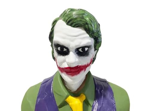 Kit Bonecos Busto Coringa e Batma 15cm Colecionável Estátua em Resina Miniatura Enfeite
