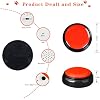 Record Talking Button Easy Button Recording Voice Button Funny OfficeToys Multifunctional Dog Buttons Talk for Communication-Classroom-Friendly Recordable Sound Buttons Buzzer Button(Black+Red