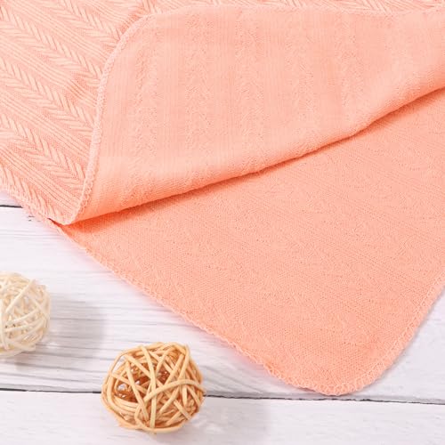 Image of AQOKKA Newborn Receiving Blanket with Bow Hat Mittens Wooden Card Set Wheat-Pattern Newborns Toddler Baby Boy Girl Nursery Swaddle Wrap