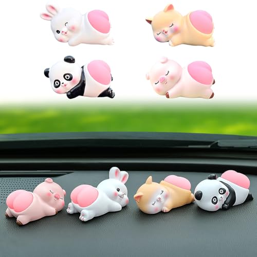 Bibelots mignons panda animal endormi pour décoration de bureau et étagère