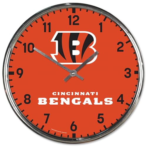 Wincraft Cincinnati Bengals Chrome Wall Clock cover