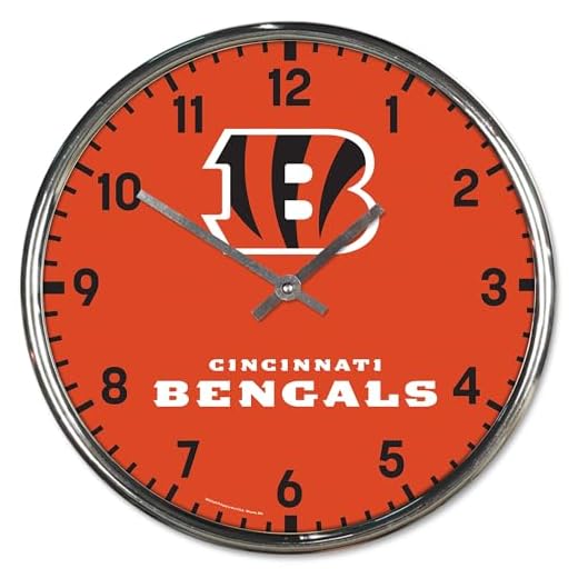 WinCraft Cincinnati Bengals Chrome Wall Clock