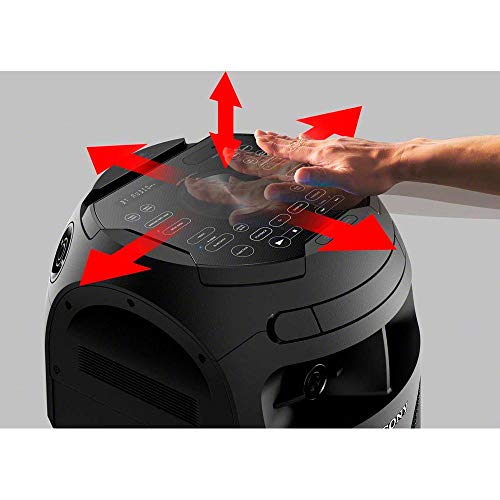 Mini System MHC-V72D tipo torre com DVD, conexão HDMI ARC para TV, Iluminação 360° e controle por ge