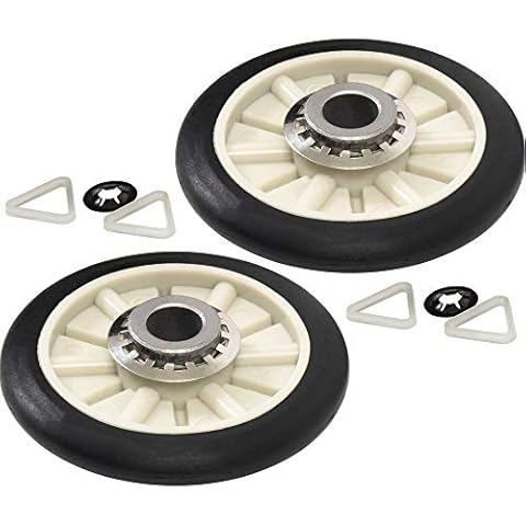 BlueStars 349241T Dryer Rear Drum Support Roller Kit - Compatible with Kenmore Whirlpool Estate Roper Dryers - Replaces PS347627 AP3098345 337089 3389901 3397588 WED4815EW1 NED4655EW1 WED4800XQ1 Cover