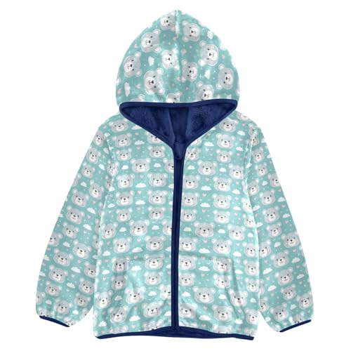 Cute Koala Boys Fleece Coat,Children's Zip-Up Hoodie Jacket,Baby Warm Fashion Outerwear 3-10T,A113465