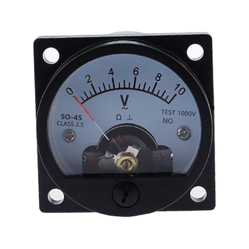 Voltmètre cadran analogique SO-45 AC 15V appareil mesure rond noir