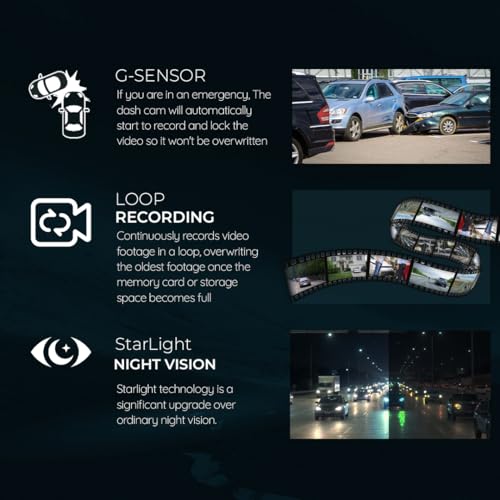 Image of PRONOD PRO Z-2K Dash Cam for Car Front Only | 360 Rotatable Dashcam for Car with Mic | Night Vision, WiFi App Control, G-Sensor | 24H Parking Mode, Supports 128GB | Free Hardwire Kit