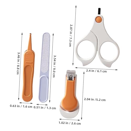 4pcs Baby Grooming Kit: Baby Nail Clippers Set with Case Includes Nail Clippers Scissors Manicure File Tweezers Newborn Manicure Care Kit for Home and Travel Use - Image 3