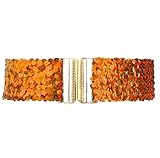 Différents styles : la ceinture à paillettes a une variété de styles au choix, tels que la couleur unie, le motif floral, le motif animal, le motif géométrique, etc. Il peut être assorti à différentes tenues, telles que des robes, des jupes, des jeans, des shorts, etc., pour créer différents styles.