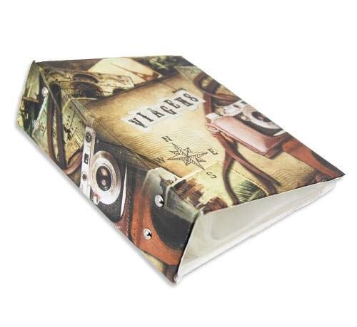 Álbum de fotografias 10x15 Rustico Viagens p/ 500 fotos