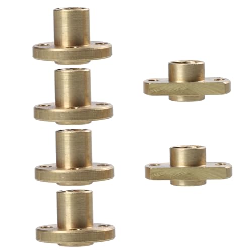 LIFKOME 6pcs Printer Nozzles Kit Lead Elimination Gaps Nuts Trapezoidal Screw Brass Nuts Printer Accessory