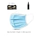 Produktbild HeJuan00 50 Stück Einweg M-a-s-k-e, 3-lagig Mundschutz Staubschutz mit Ohrschlaufen schützt vor Verschmutzungen, Blau